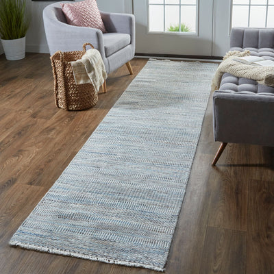 product image for Caldecott Hand Knotted Warm Gray and Bright Blue Rug by BD Fine Roomscene Image 1 63