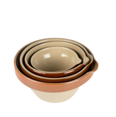 product image for Poterie Renault Vintage Earthenware Pan - Brown Rim-8 3