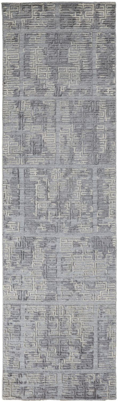 product image for Huntley Hand Woven Gray and Ivory Rug by BD Fine Flatshot Image 1 36