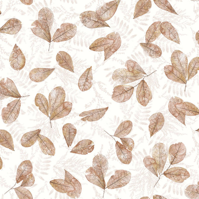 product image for Fossil Leaf Toss Wallpaper in Copper/Mica from the Evergreen Collection by Galerie Wallcoverings 43