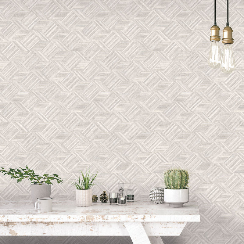 media image for Grassy Tile Wallpaper in Light Grey from the Evergreen Collection by Galerie Wallcoverings 230