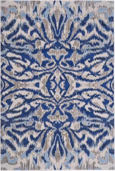 product image of Carini Blue and Taupe Rug by BD Fine Flatshot Image 1 563