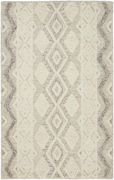 product image of Elika Hand Tufted Ivory and Gray Rug by BD Fine Flatshot Image 1 528