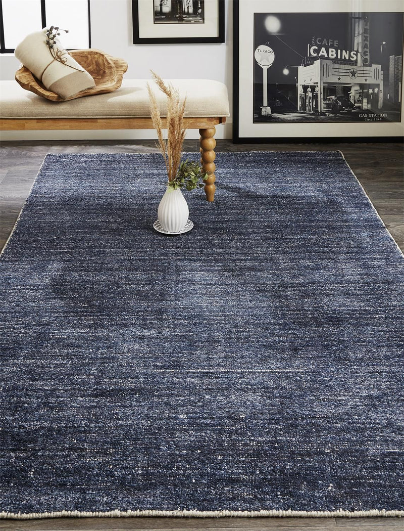 media image for Legros Hand Woven Navy Blue Rug by BD Fine Roomscene Image 1 287