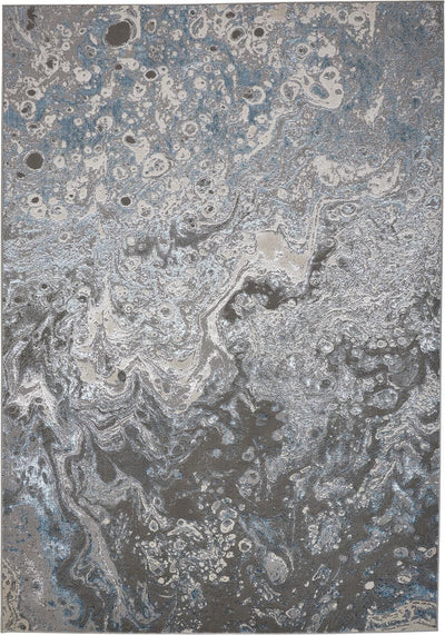 product image of Aurelian Silver and Blue Rug by BD Fine Flatshot Image 1 514