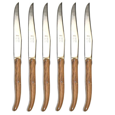 product image for laguiole olivewood knives in wooden box set of 6 1 86
