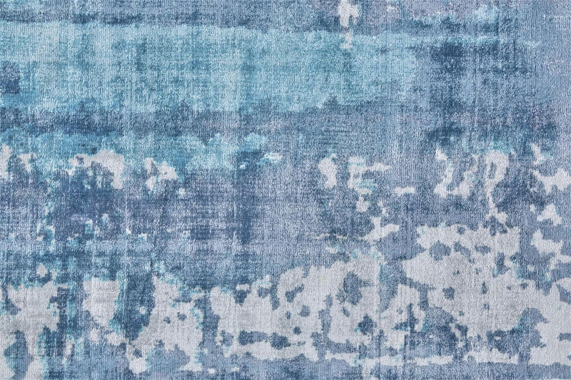 media image for Cashel Hand Woven Navy and Ocean Blue Rug by BD Fine Texture Image 1 259