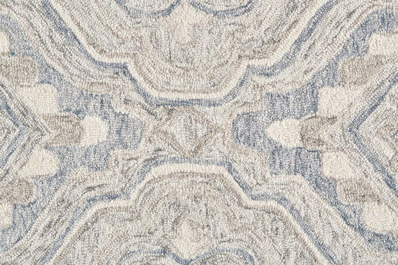 media image for Veran Hand Tufted Taupe and Blue Rug by BD Fine Texture Image 1 261