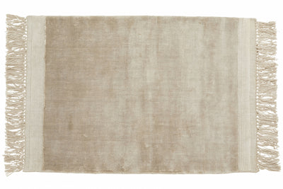 product image of filuca shiny beige carpet w fringes by ladron dk 1 555