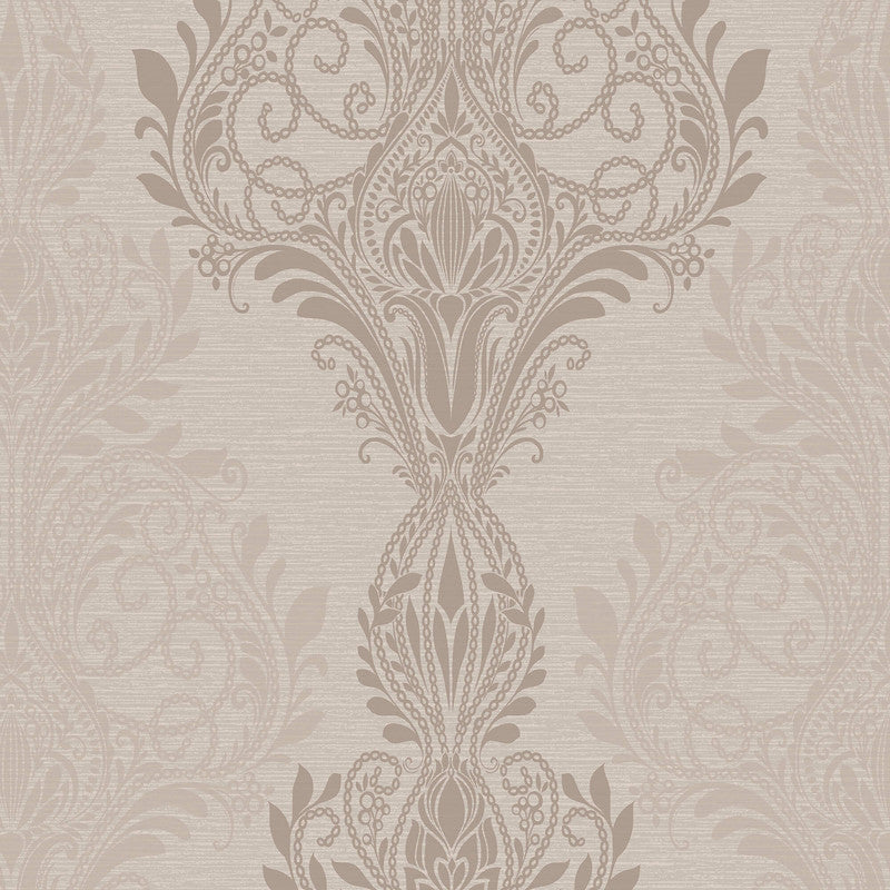 media image for Damask Metallic Wallpaper in Mocha 261