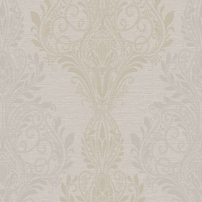 product image of Damask Metallic Wallpaper in Gold/Taupe 583