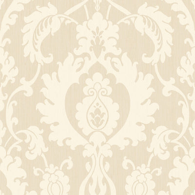 product image of Damask Wallpaper in Ivory/Gold 549