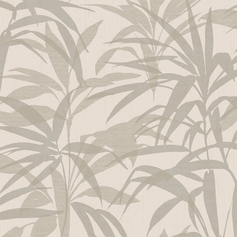 media image for Bamboo Leaf Exotic Wallpaper in Silver/Grey 231