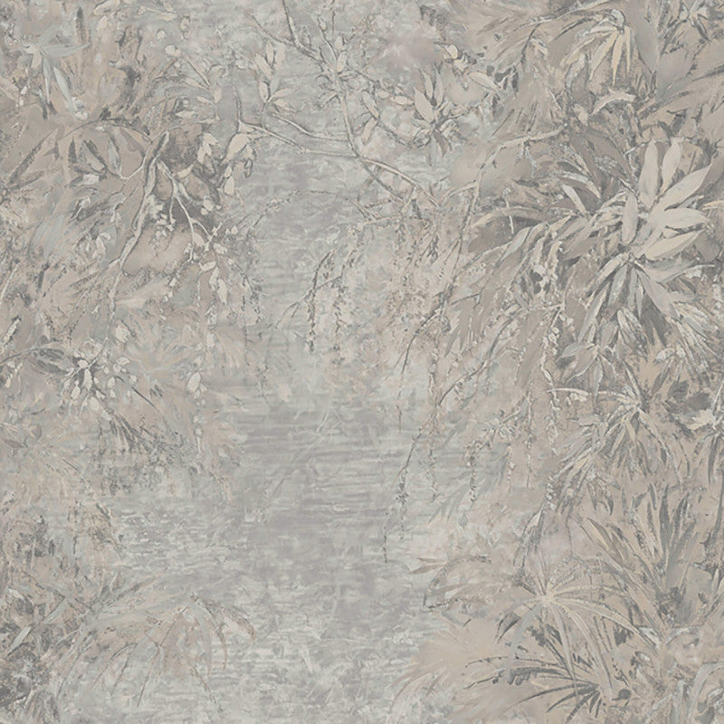 media image for Abstract Leaf Textured Wallpaper in Grey/Brown 287