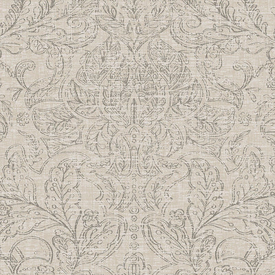 product image of Damask Textured Wallpaper in Grey 589