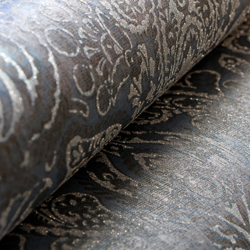 media image for Aphrodite Midnight Blue Wallpaper from the Adonea Collection by Galerie Wallcoverings 234