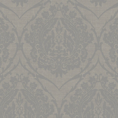 product image of Beaded Damask Wallpaper in Metallic/Grey 565