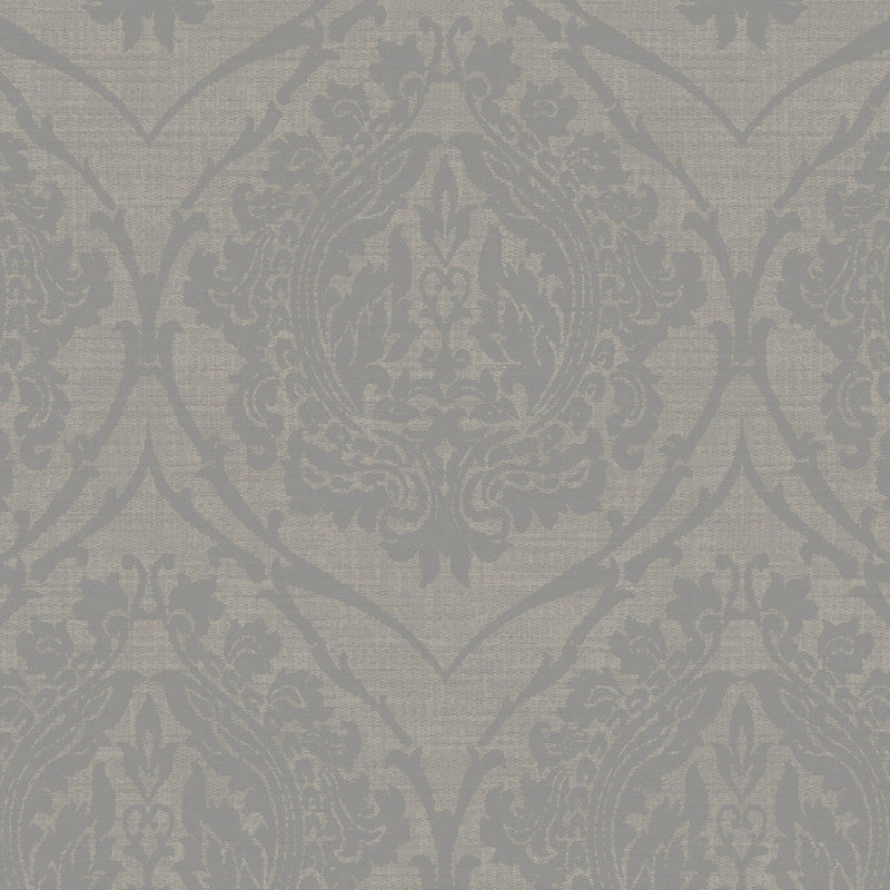 media image for Beaded Damask Wallpaper in Metallic/Grey 252