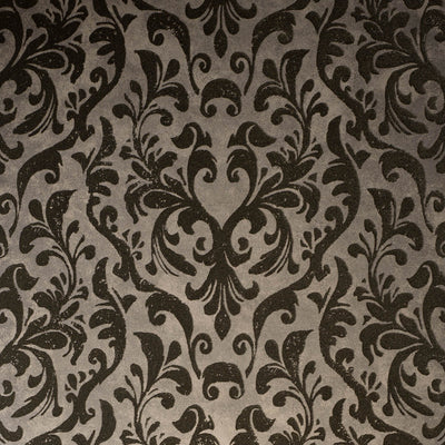 product image of Mayfair Flock Wallpaper in Dark Brown 553