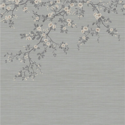 product image for Apple Blossom Wall Mural in Blue/Grey 30