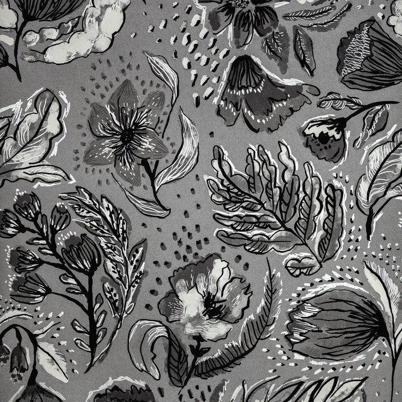 media image for Felice Wild Garden Wallpaper in Black Cumin 270