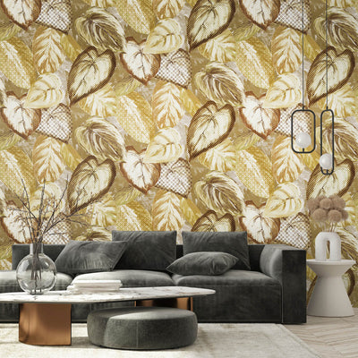 product image for Vita Ficus Wallpaper in Curry 36