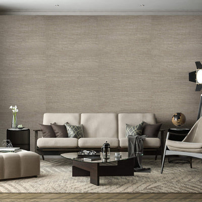 product image for Grasscloth Fine Woven Wallpaper in Espresso/Silver 38