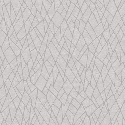 product image of Beaded Crackled Geo Wallpaper in Silver 594