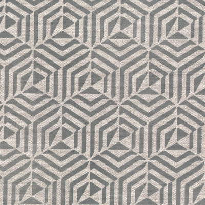 product image of Geometric Flocked Wallpaper in Grey 565