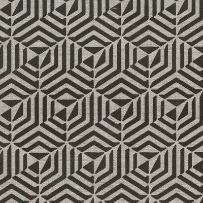 product image of Geometric Flocked Wallpaper in Mocha 564