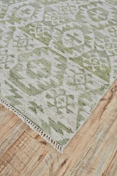 product image for Shadan Hand Knotted Green and Ivory Rug by BD Fine Corner Image 1 39