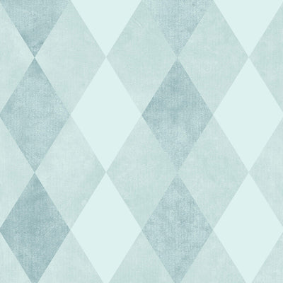 product image of Diamond Geometric Wallpaper in Teal/Seafoam 517