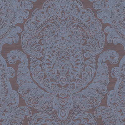 product image of Damask Pearlized & Striae Wallpaper in Silver/Purple 586