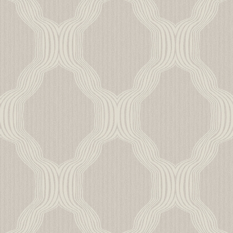 media image for Beaded Ogee Traditional Wallpaper in Silver/Champagne 212