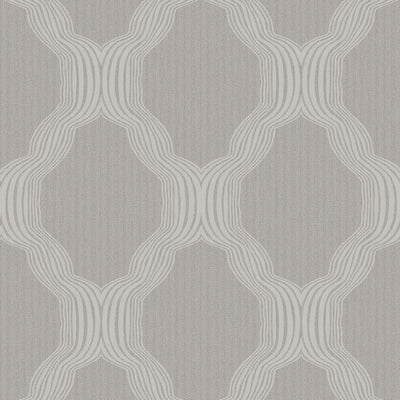 product image for Beaded Ogee Traditional Wallpaper in Pewter/Silver 60