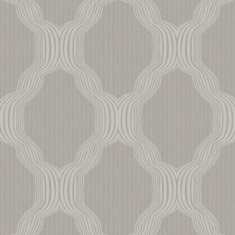 media image for Beaded Ogee Traditional Wallpaper in Pewter/Silver 293