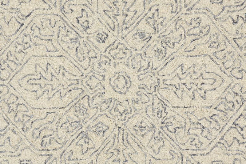 media image for Natal Hand Tufted Ivory and Blue Rug by BD Fine Texture Image 1 278