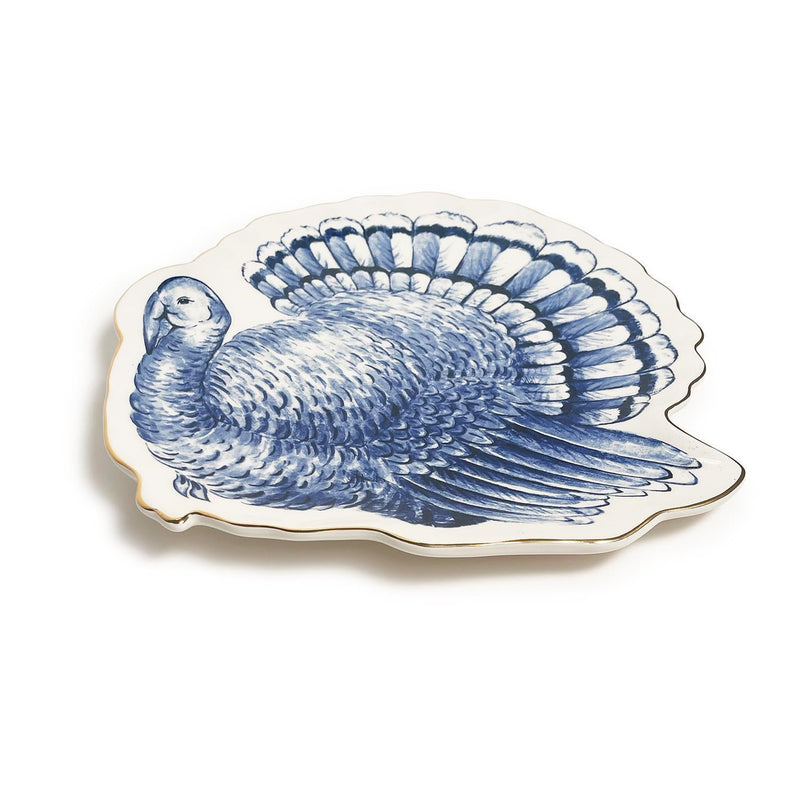media image for Blue and White Turkey Plate 266