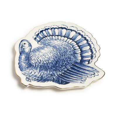 product image for Blue and White Turkey Plate 21
