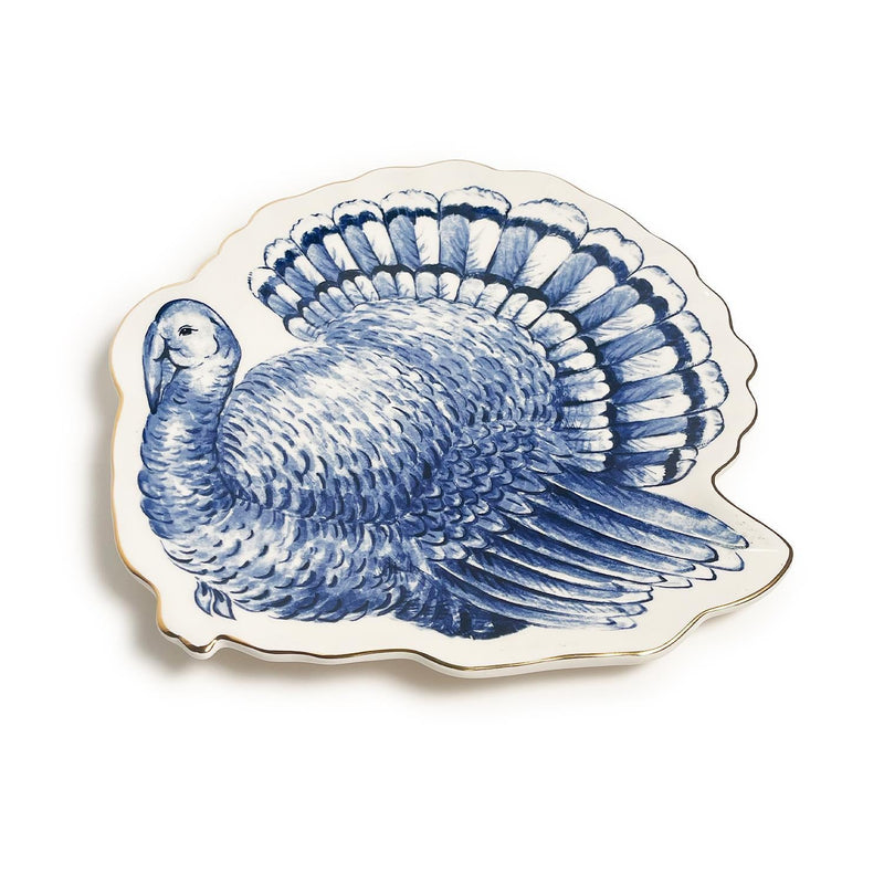 media image for Blue and White Turkey Plate 218