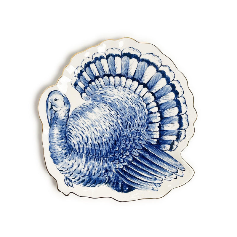 media image for Blue and White Turkey Plate 294