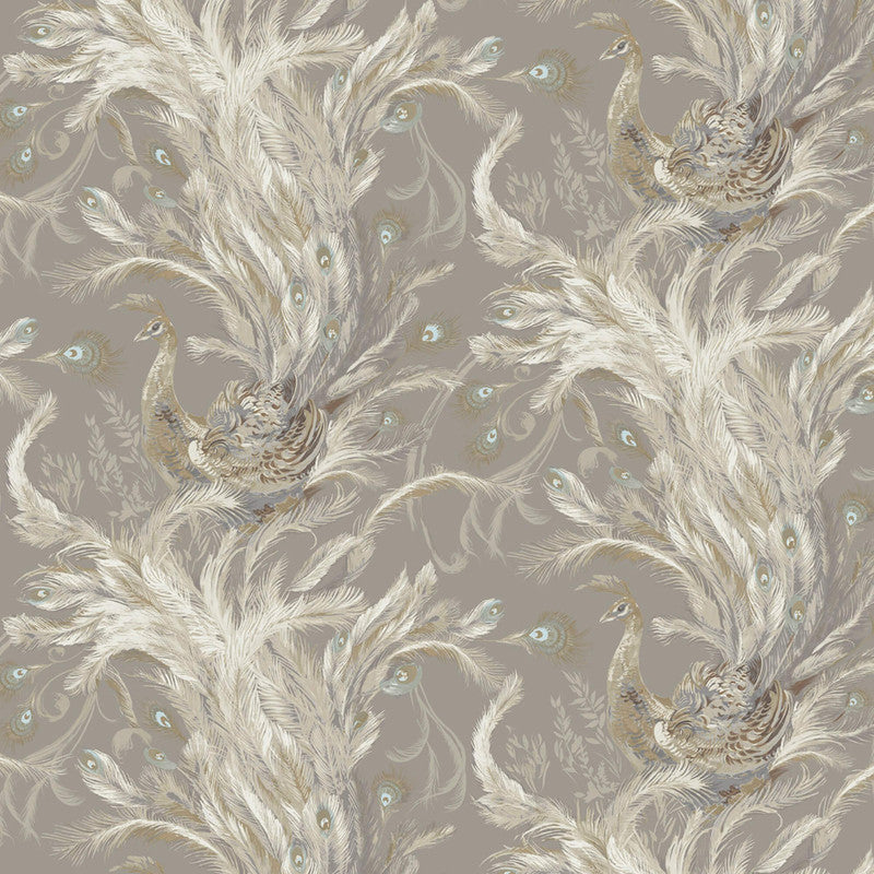 media image for Peacock Textured Wallpaper in Metallic/Grey 284