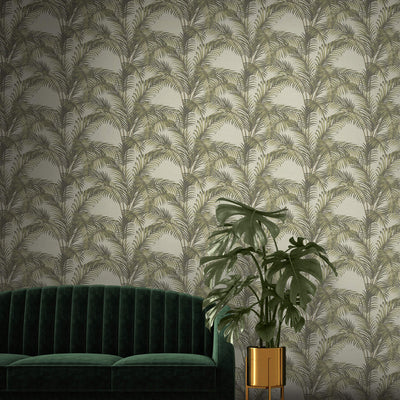 product image for Elegant Foliage Wallpaper in Green/Grey 56