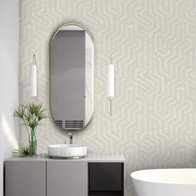 product image for Geo Textured Wallpaper in Silver 85