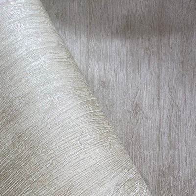 product image for Woodgrain Wallpaper in Metallic/Cream 65