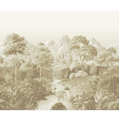 product image of Tropical Jungle Landscape Wall Mural in Green/Beige 593