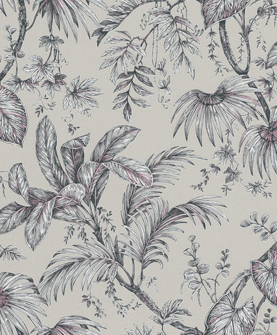 product image of Palm & Foliage Wallpaper in Beige/Black from the Olio Collection 538