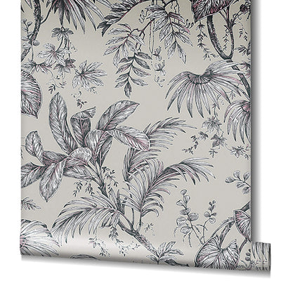 product image for Palm & Foliage Wallpaper in Beige/Black from the Olio Collection 49