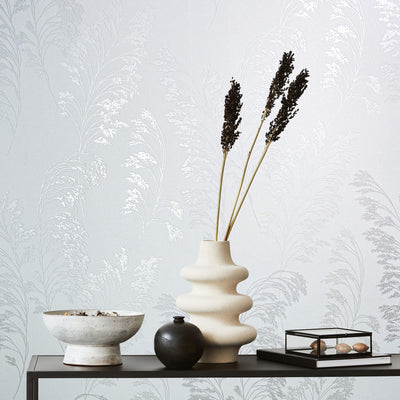 product image for Feather Shrub Wallpaper in White/Pearl from the Olio Collection 46