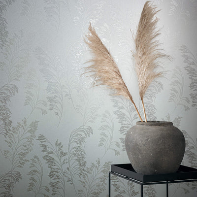 product image for Feather Shrub Wallpaper in White/Pearl from the Olio Collection 82